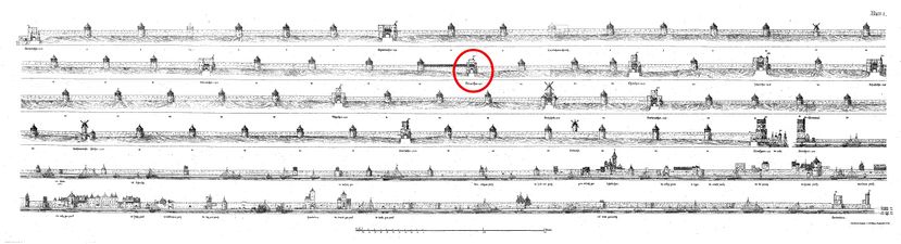 Friesentor, Position des Friesentors innerhalb der mittelalterlichen Stadtmauer, H.J. Wiethase 1882