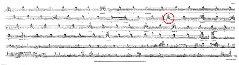 Ehrentor, Position des Ehrentors innerhalb der mittelalterlichen Stadtmauer, H.J. Wiethase 1882