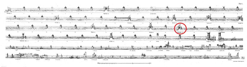 Pantaleonstor, Position des Pantaleonstors innerhalb der mittelalterlichen Stadtmauer, H.J. Wiethase 1882