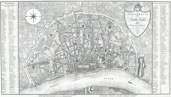 Karte von Köln von Vogt/Picquet von 1815